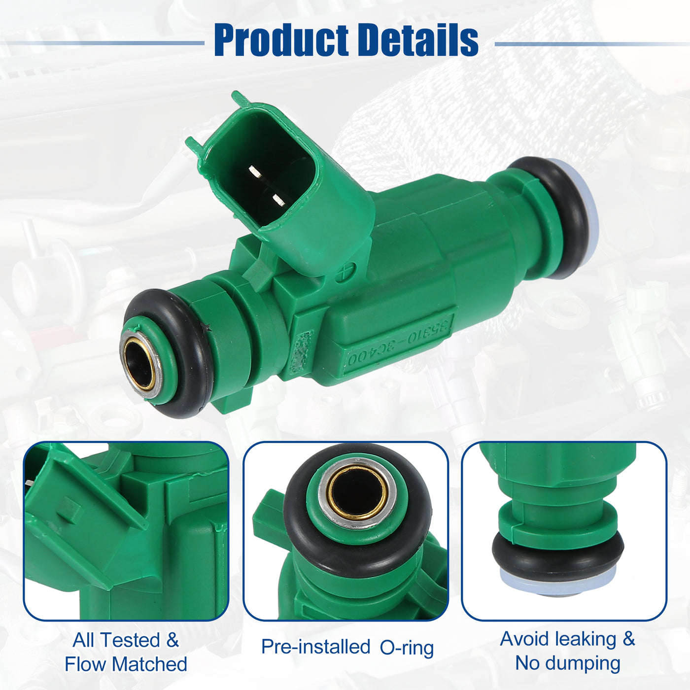 ACROPIX Car Fuel Injector Nozzle Replacement Fit for Hyundai Santa Fe 3.5L 2010-2012 No.35310-3C400 -  Pack of 6