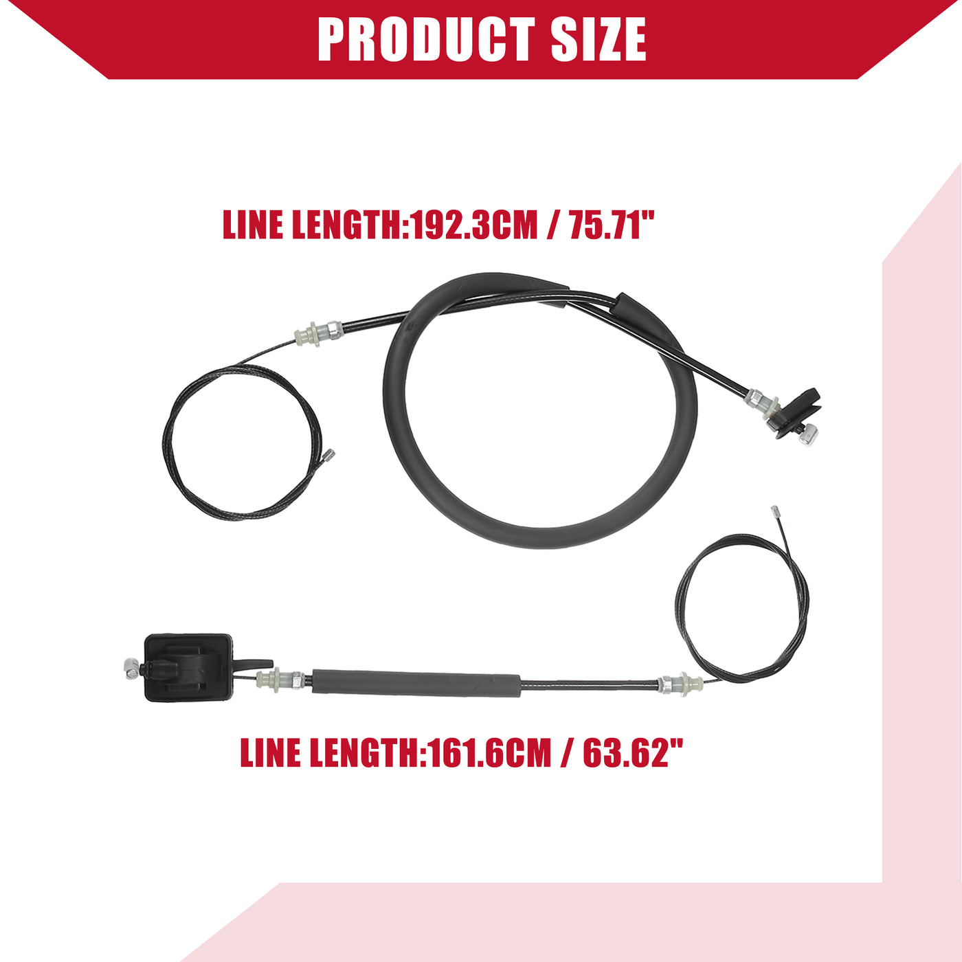 Hihaha No.72546-TK8-A01 Left Right Power Sliding Door Cable for Honda Odyssey 2011-2020 / Side Sliding Door Cable W/O Motor / Durable Rubber / 1 Set / Black