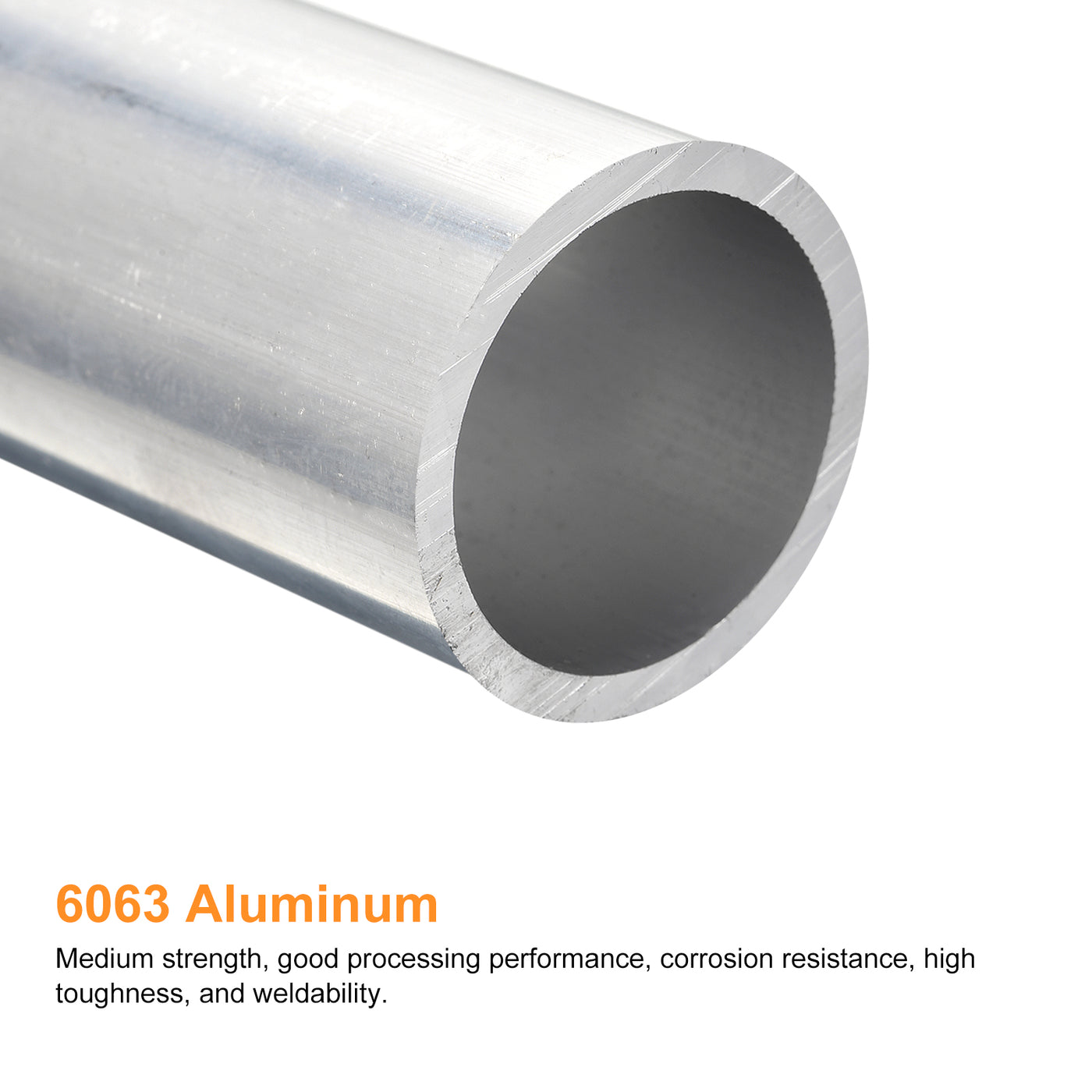 uxcell Uxcell 35mm OD 29mm Inner Dia 300mm Length 6063 Aluminum Tube for Industry DIY