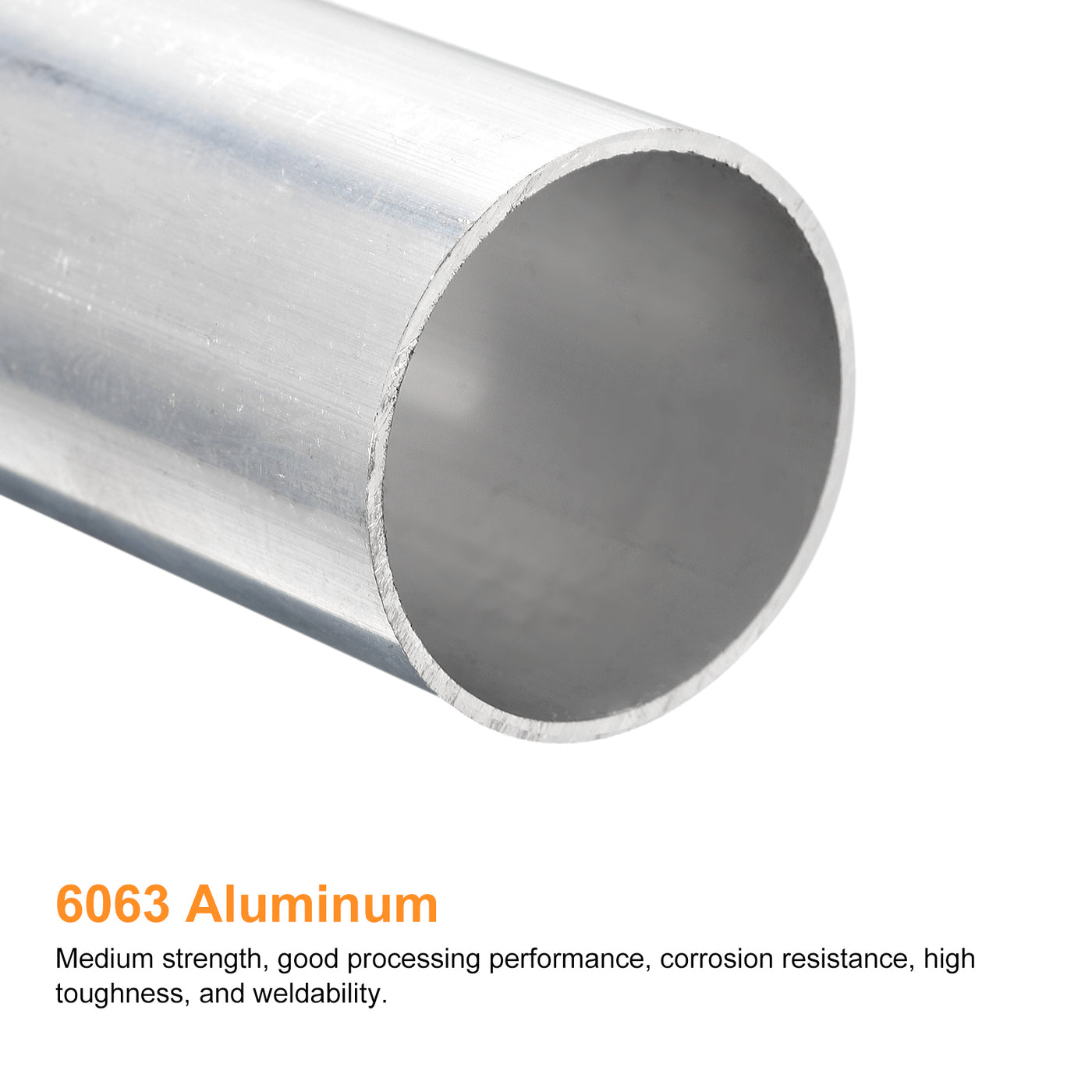 uxcell Uxcell 38mm OD 35mm Inner Dia 300mm Length 6063 Aluminum Tube for Industry DIY