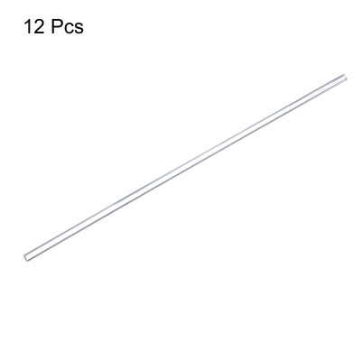 Harfington Acrylic Round Rod,6mm Diameter 12-inch Length,Clear,Solid Plastic PMMA Bar Stick Acrylic Dowel Rods for DIY Crafts Lighting Fixture Handicraft 12pcs