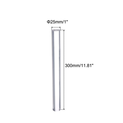 Harfington Acrylic Round Rod,25mm Diameter 10-inch Length,Clear,Solid Plastic PMMA Bar Stick Acrylic Dowel Rods for DIY Crafts Lighting Fixture Handicraft 3pcs