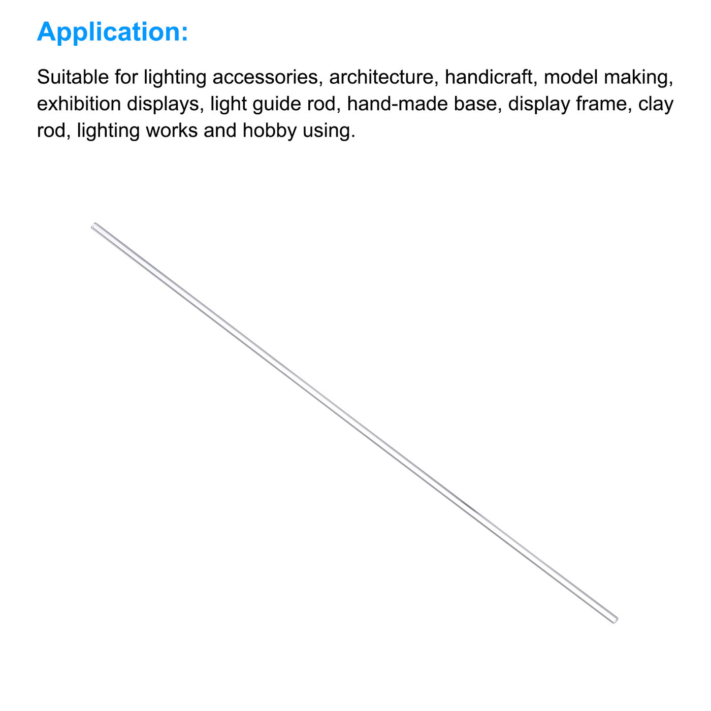 Harfington Acrylic Round Rod,3mm Diameter 10-inch Length,Clear,Solid Plastic PMMA Bar Stick Acrylic Dowel Rods for DIY Crafts Lighting Fixture Handicraft 120pcs