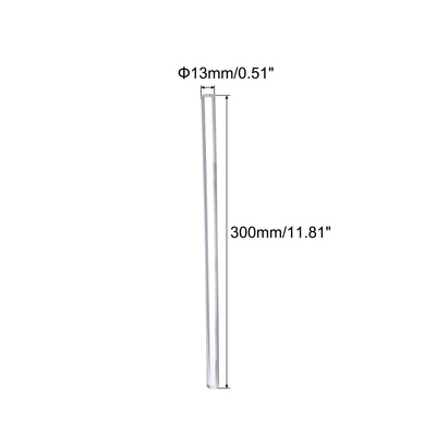 Harfington Acrylic Round Rod,13mm Diameter 12-inch Length,Clear,Solid Plastic PMMA Bar Stick Acrylic Dowel Rods for DIY Crafts Lighting Fixture Handicraft 12pcs