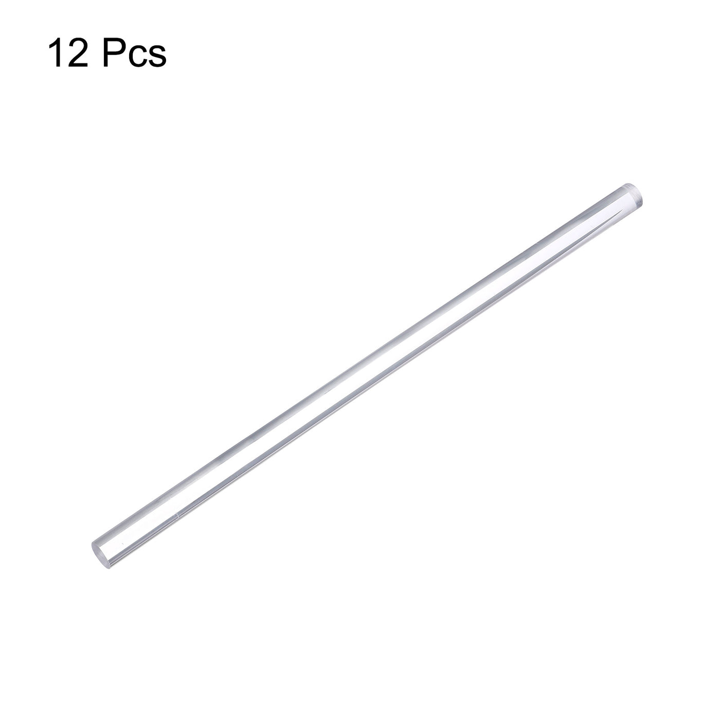 Harfington Acrylic Round Rod,13mm Diameter 12-inch Length,Clear,Solid Plastic PMMA Bar Stick Acrylic Dowel Rods for DIY Crafts Lighting Fixture Handicraft 12pcs