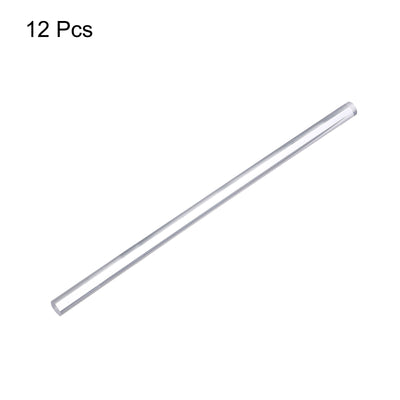 Harfington Acrylic Round Rod,13mm Diameter 12-inch Length,Clear,Solid Plastic PMMA Bar Stick Acrylic Dowel Rods for DIY Crafts Lighting Fixture Handicraft 12pcs