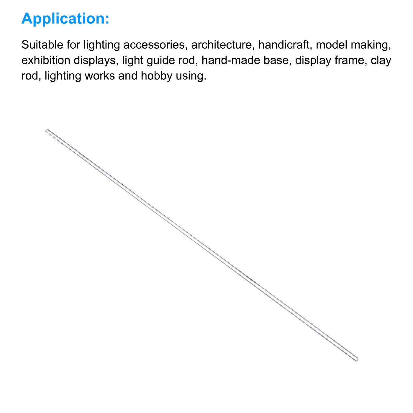 Harfington Acrylic Round Rod,3mm Diameter 12-inch Length,Clear,Solid Plastic PMMA Bar Stick Acrylic Dowel Rods for DIY Crafts Lighting Fixture Handicraft 120pcs