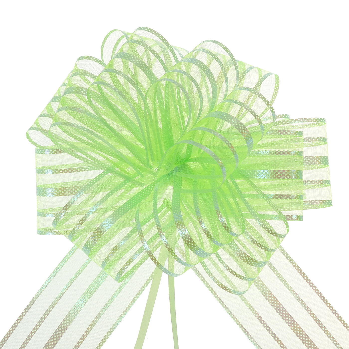 Harfington 5pcs 6 Inch Organza Large Pull Bow Gift Wrapping Bows Ribbon Chiffon Yarn Green for Wedding Baskets Presents Christmas Valentine's Day