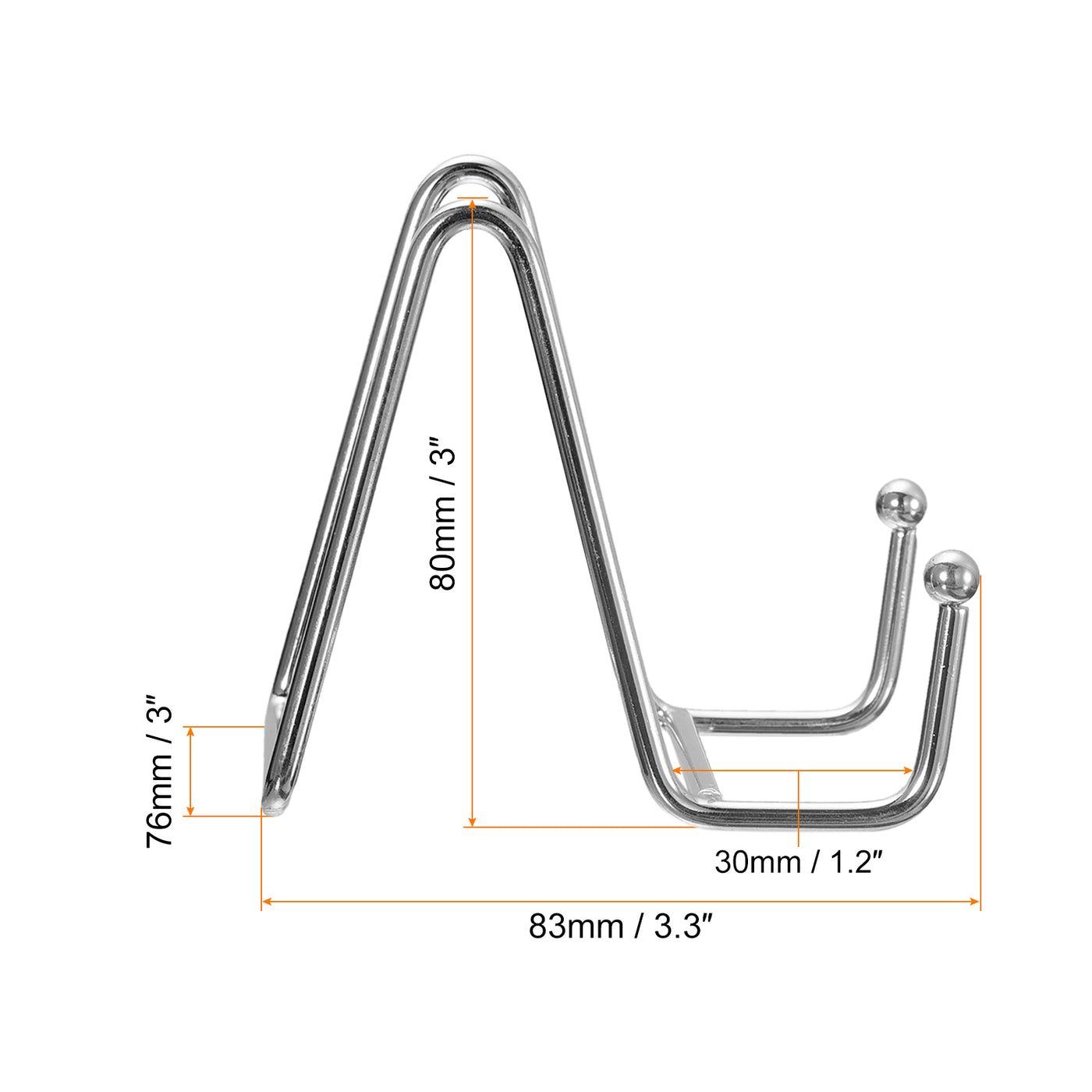 uxcell Uxcell 2Pcs 3Inch Plate Stand for Display Iron Easel Plate Holder for Photo Silver