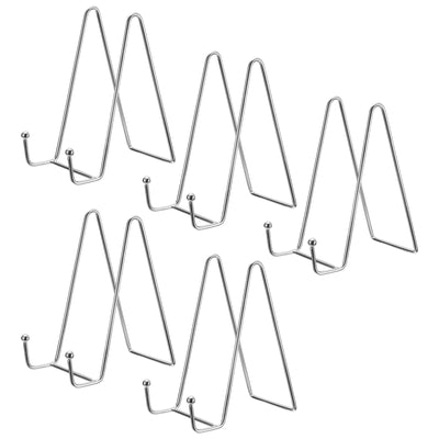 Harfington Uxcell 5Pcs 6Inch Plate Stand for Display Iron Easel Plate Holder for Photo Silver