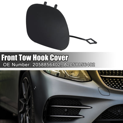 Harfington Front Bumper Tow Hook Cover Car Towing Hook Eye Hole Cover Fit for Mercedes-Benz C-class W205 Facelift AMG Line - Pack of 1 Matte Black