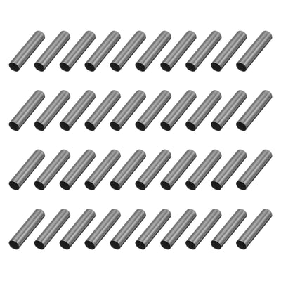 Harfington Uxcell 40Pcs 3x18mm Metal Shoelace Tips Column Shoelace Repair Cords End Tips Black