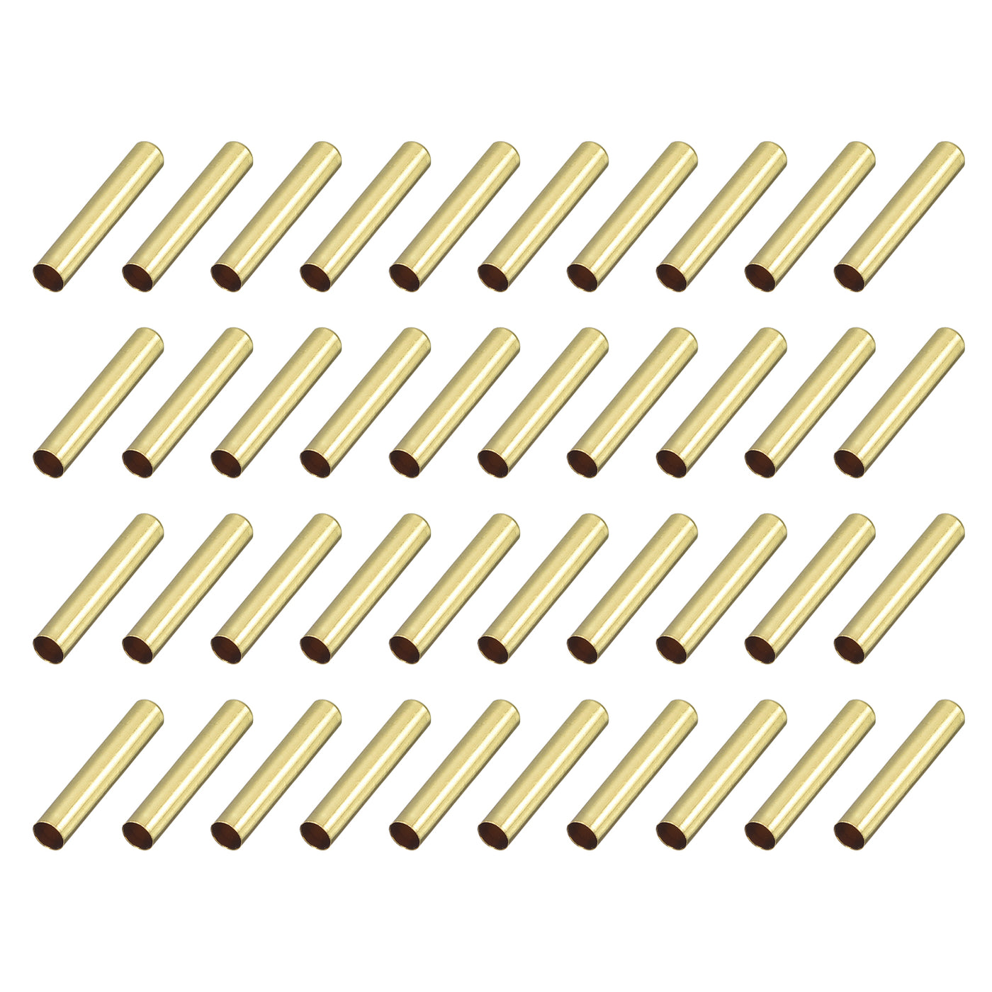 uxcell Uxcell 40Pcs 3x20mm Metal Shoelace Tips Column Shoelace Repair Cords End Tips Gold