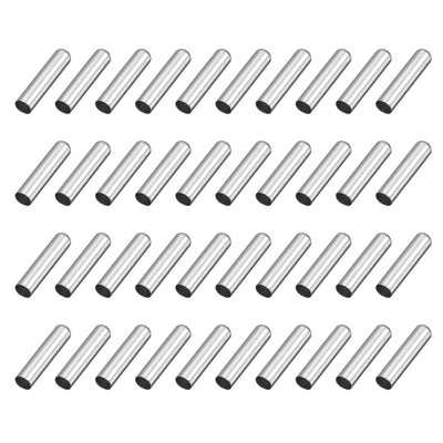 Harfington Uxcell 40Pcs 4.5x22mm Metal Shoelace Tips Column Shoelace Repair Cords End Tips Silver