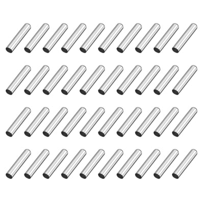 Harfington Uxcell 40Pcs 4.5x24mm Metal Shoelace Tips Column Shoelace Repair Cords End Tips Silver