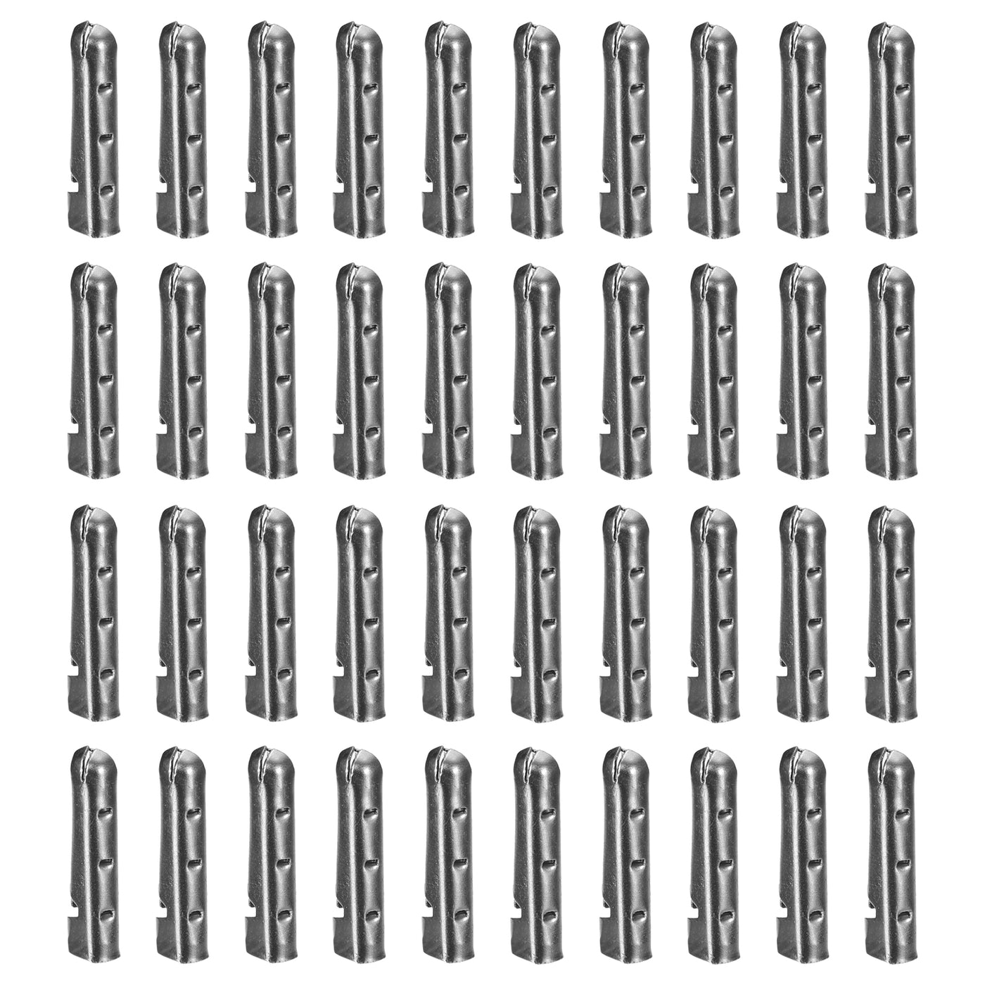 uxcell Uxcell 40Pcs 3.2x16mm Metal Shoelace Tips Open Mouth Shoelace Repair Cords End Black