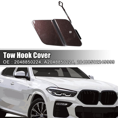 Harfington Front Bumper Tow Hook Cover Car Towing Hook Eye Hole Cover Fit for Mercedes Benz X204 GLK250 - Pack of 1 Brown