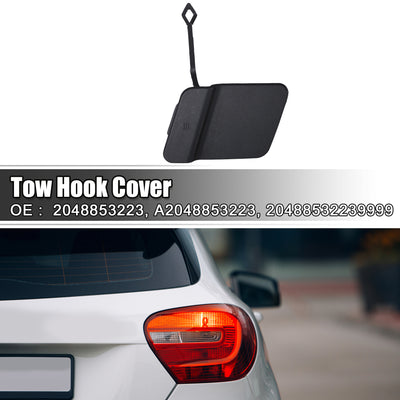 Harfington Rear Bumper Tow Hook Cover Car Towing Hook Eye Hole Cover Fit for Mercedes Benz X204 GLK350 - Pack of 1 Matte Black