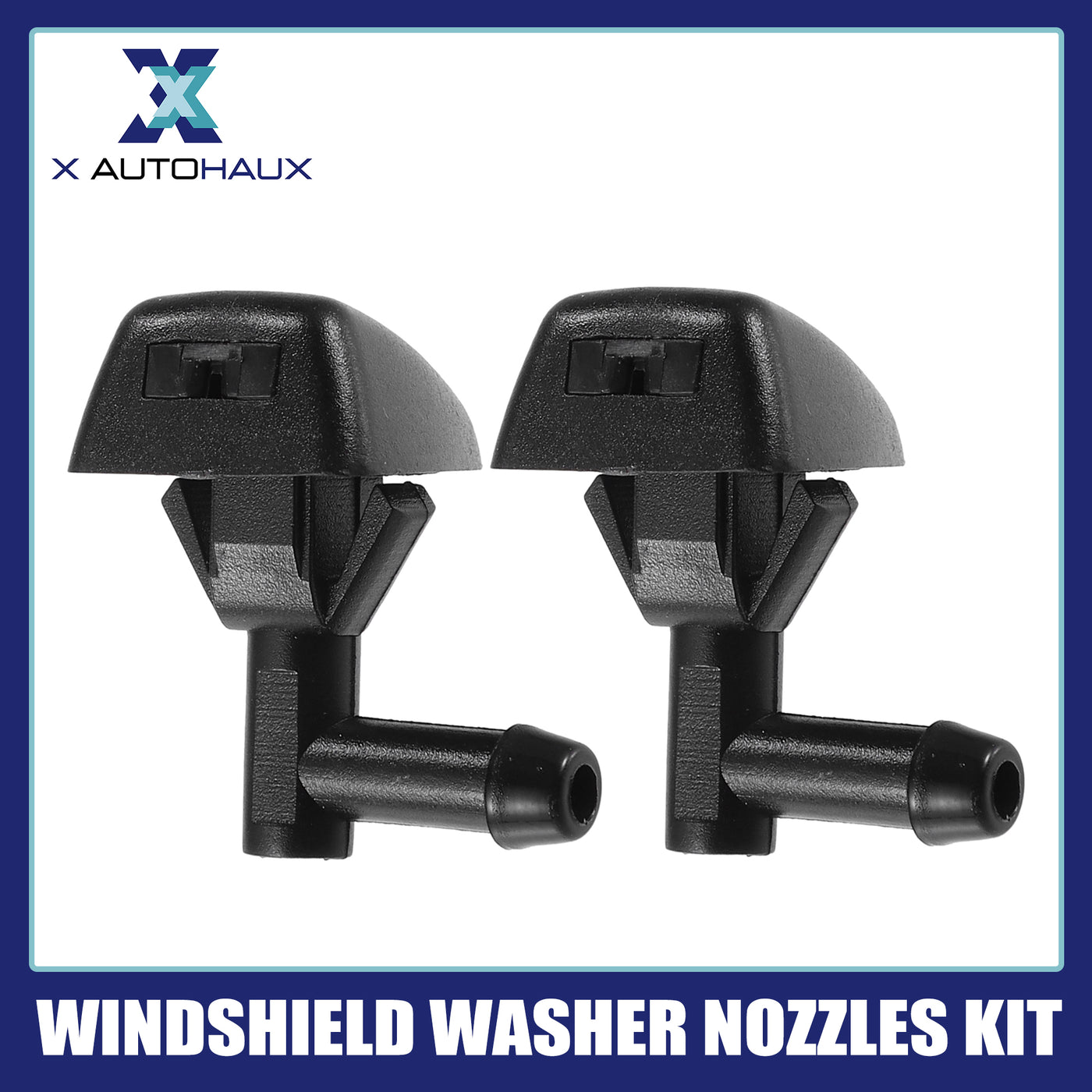 ACROPIX Front Windshield Wiper Washer Nozzle Spray Jet Fit for Volvo S60 for Volvo V70 - Pack of 2 Black