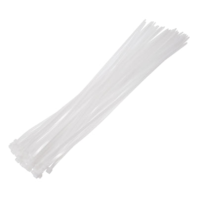 Harfington 50pcs 5/16 x 24 Inch Cable Zip Ties Long Nylon Cable Ties Self-Locking Tie Wraps for Wire Management, White