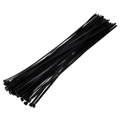 Harfington 50pcs 5/16 x 22 Inch Cable Zip Ties Long Nylon Cable Ties Self-Locking Tie Wraps for Wire Management, Black