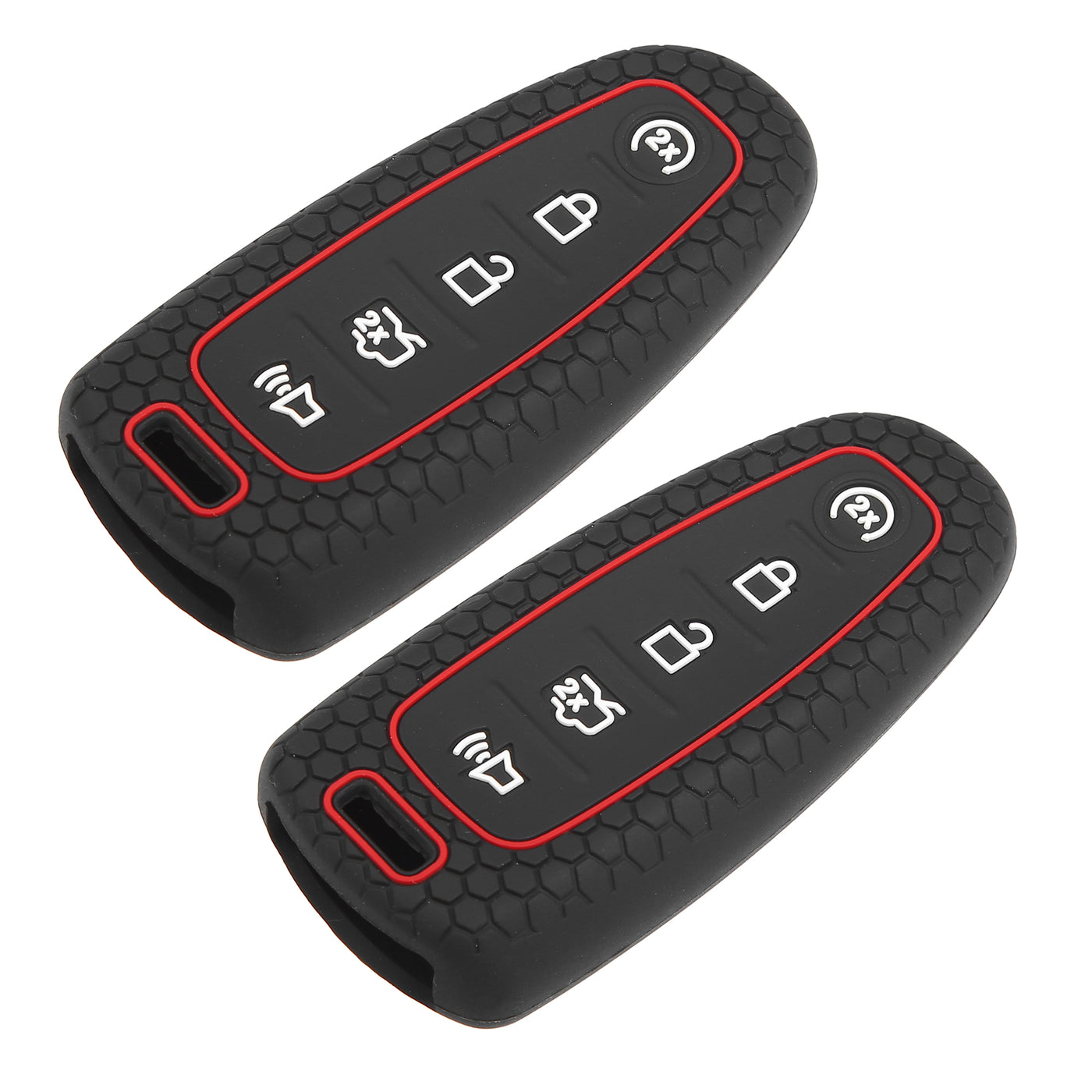 VekAuto 2 Pcs 5 Button Smart Remote Key Shell Compatible for Ford CMAX 2013-2018, Protector Silicone Black