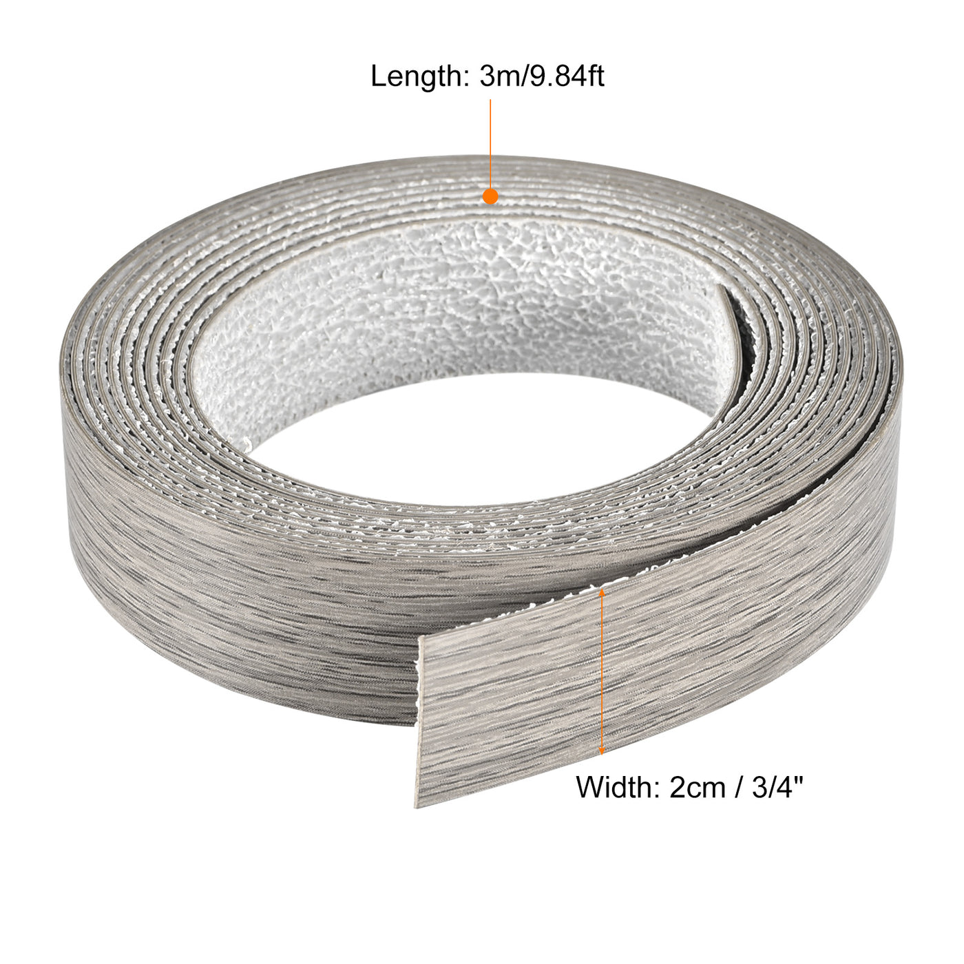 uxcell Uxcell Edge Banding, 3/4 Inch x 9.84ft Pre-Glued Veneer Edging for Furniture Brown Oak