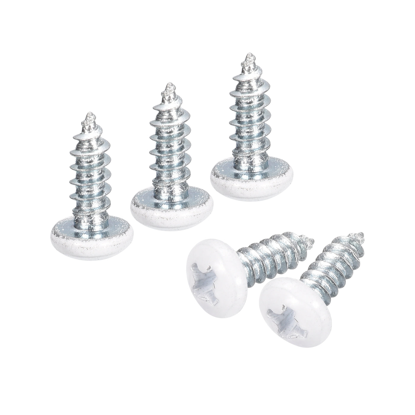 uxcell Uxcell ST3.5x10mm 50Stk Weiß Schrauben Selbstschneidend Schrauben Weiß Schrauben Selbstschneidend Schrauben Pfanne Kopf Kreuzschlitz Holz Schrauben für Holzarbeiten