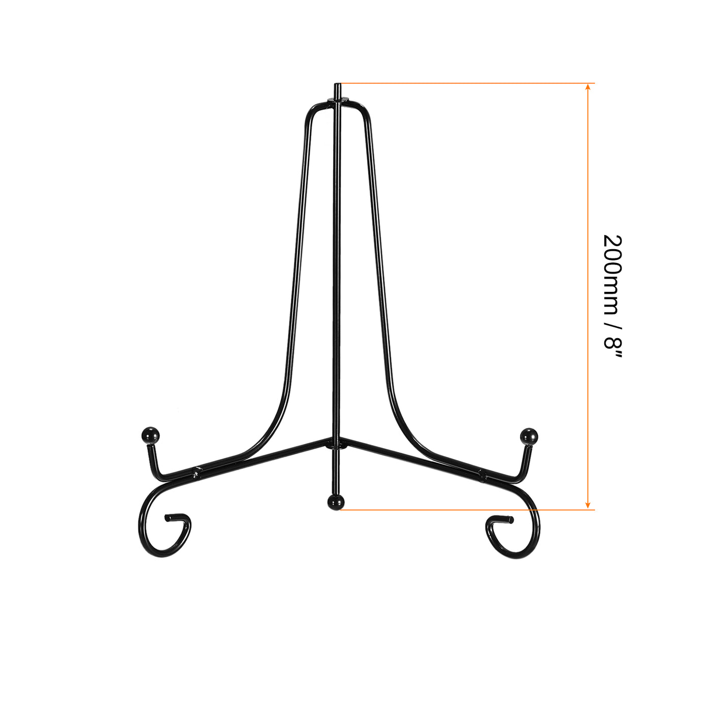 uxcell Uxcell 2Pcs 8 Inch Plate Stands for Display Iron Folding Easel Plate Holders, Black