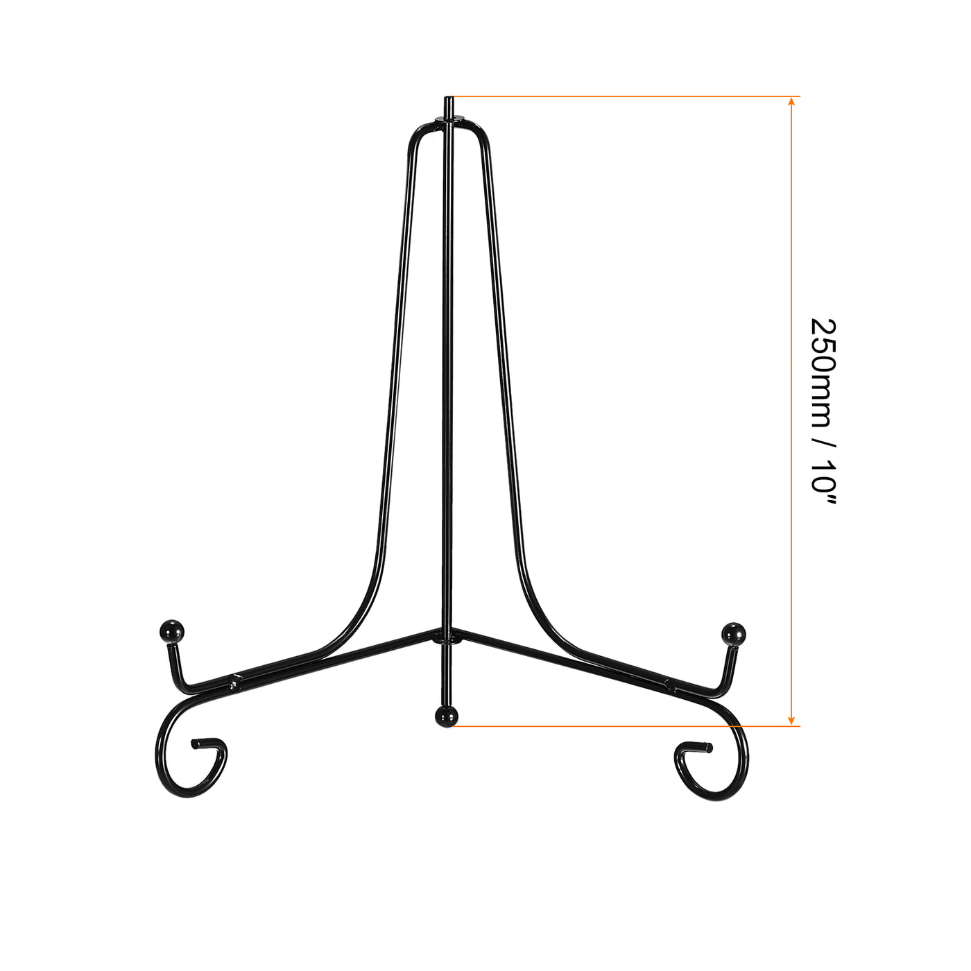 uxcell Uxcell 3Pcs 10 Inch Plate Stands for Display Iron Folding Easel Plate Holders, Black