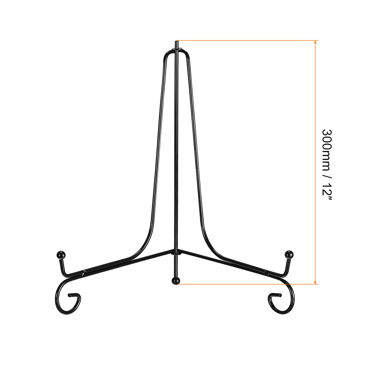 uxcell Uxcell 2Pcs 12 Inch Plate Stands for Display Iron Folding Easel Plate Holders, Black