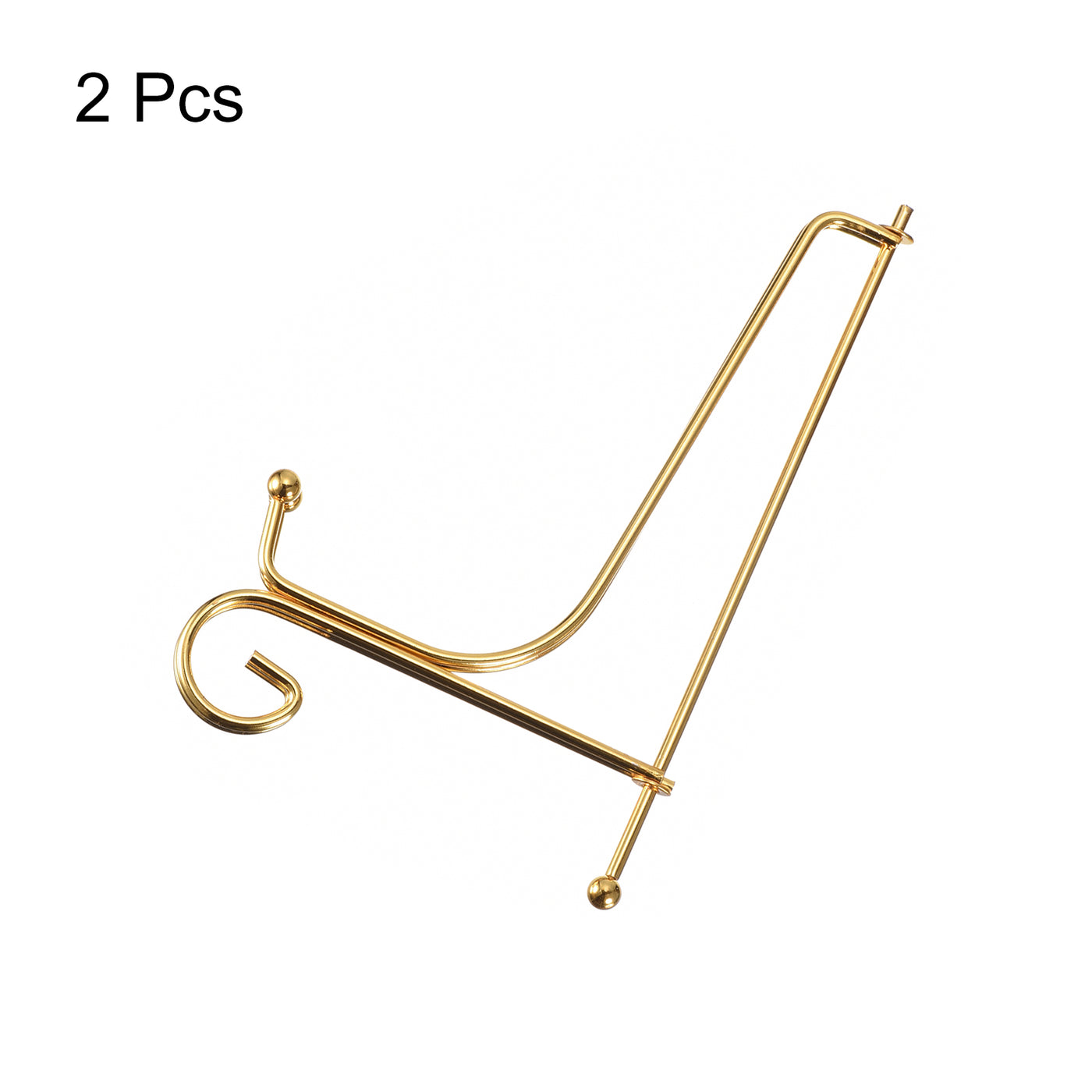 uxcell Uxcell 2Pcs 6 Inch Plate Stands for Display Iron Folding Easel Plate Holders, Gold