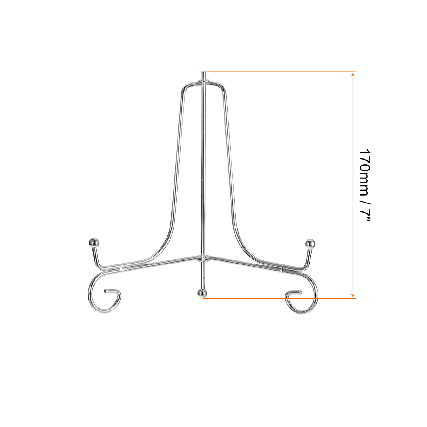 uxcell Uxcell 2Pcs 7 Inch Plate Stands for Display Iron Folding Easel Plate Holders, Silver