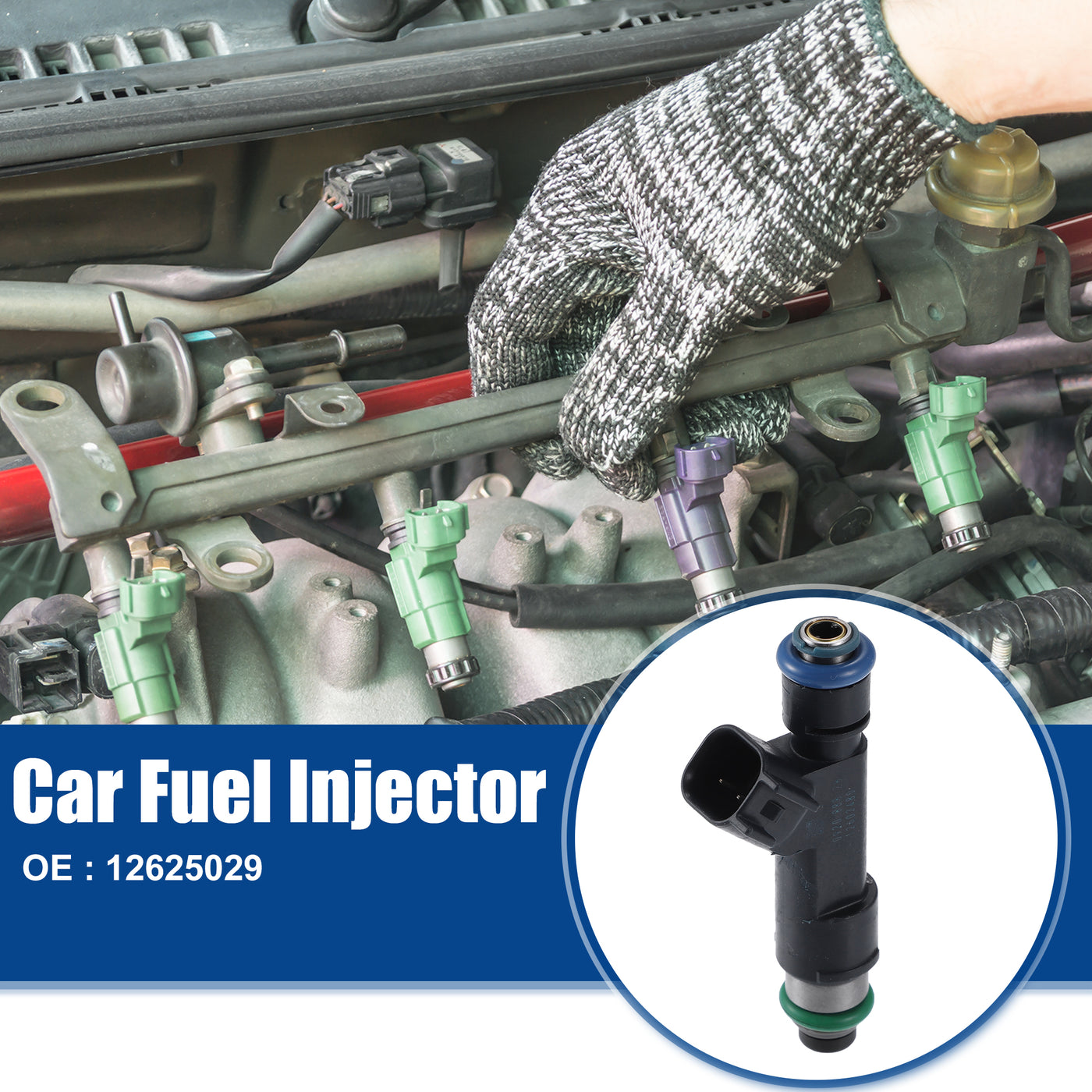 ACROPIX Car Fuel Injector Nozzle Replacement for Chevrolet Malibu Hybrid, LS, LT, LTZ 2.4L 2008-2012 No.12625029 - Pack of 4