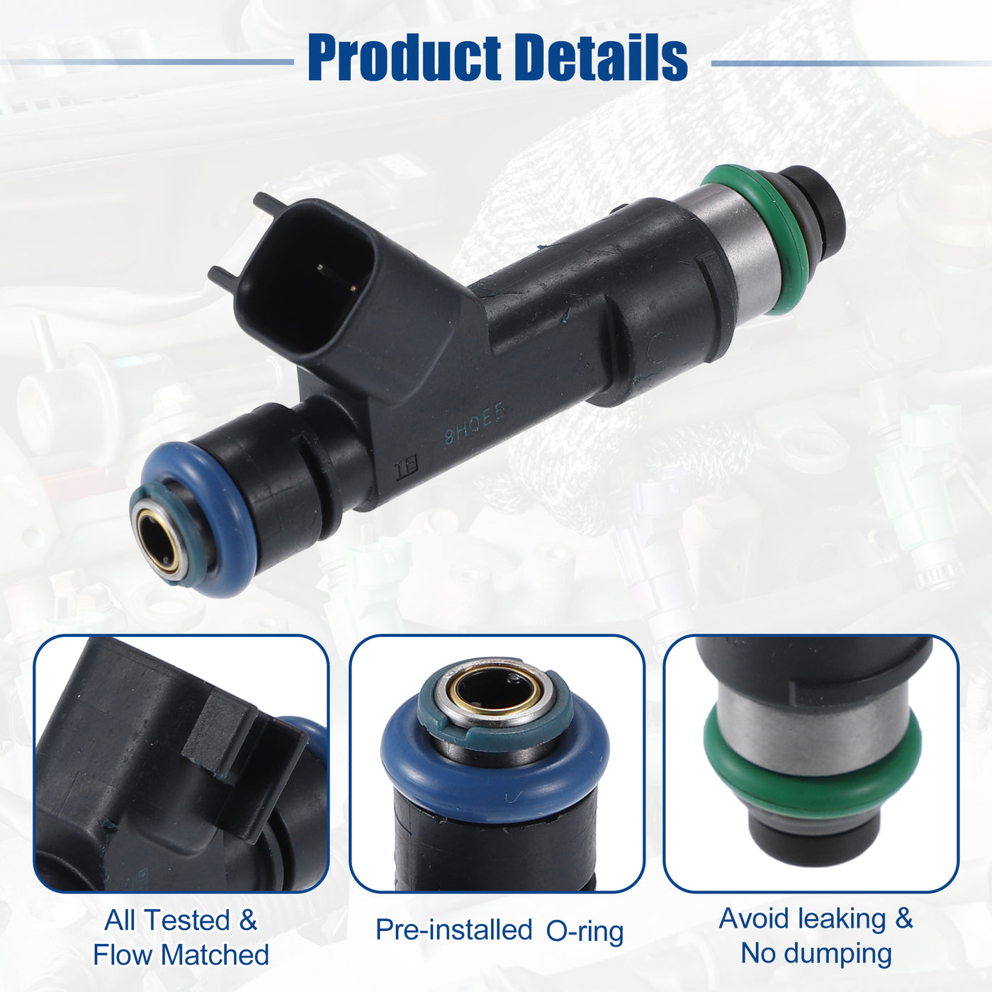 ACROPIX Car Fuel Injector Nozzle Replacement for Chevrolet Malibu Hybrid, LS, LT, LTZ 2.4L 2008-2012 No.12625029 - Pack of 4