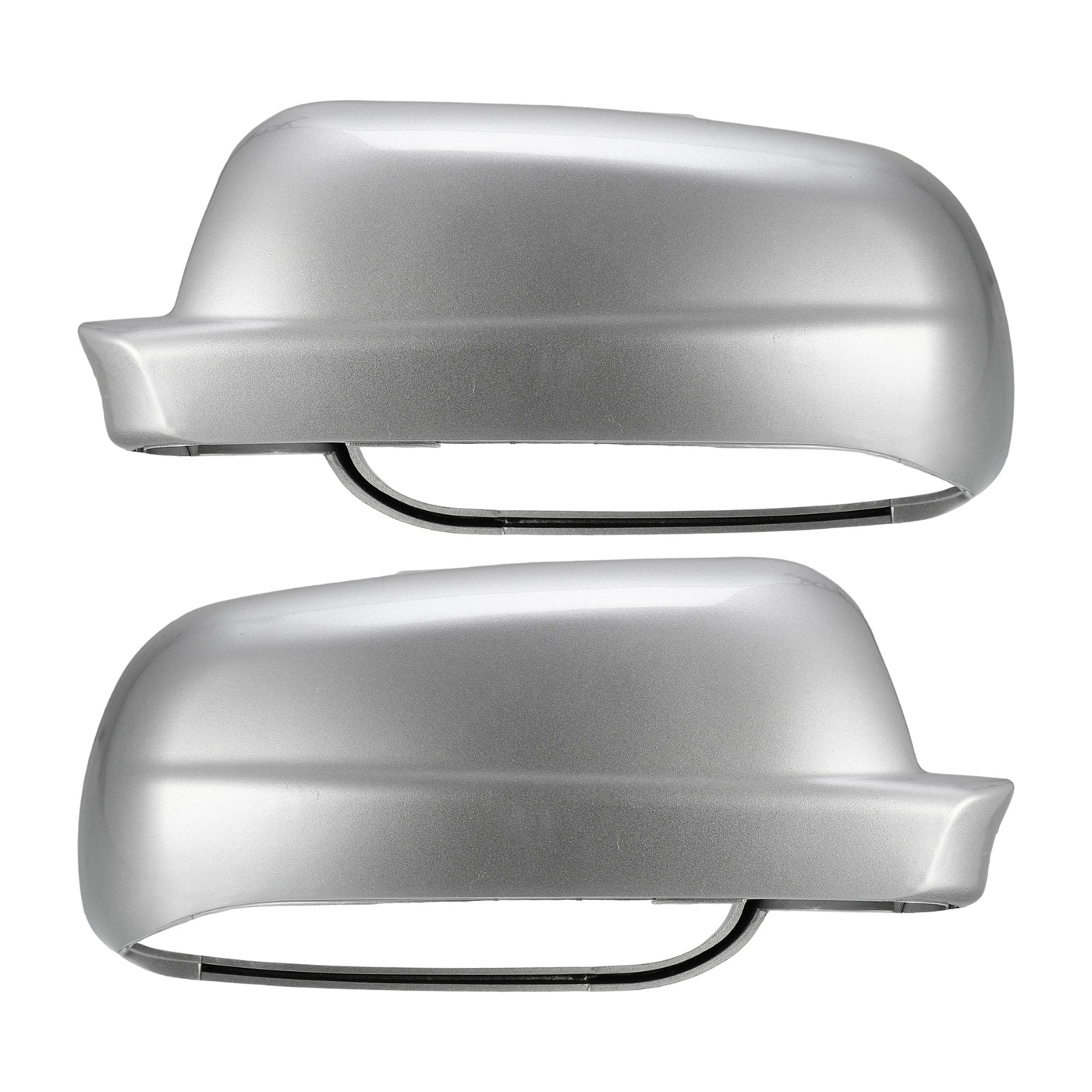 A ABSOPRO Rearview Mirror Cover Cap NO.3B1857538B/3B0857538 Side Door Mirror Cover for Volkswagen Jetta 1998-2004 ABS Plastic Silver Tone 1 Pair