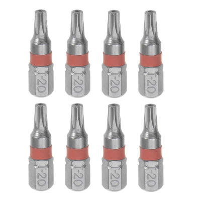 Harfington 8pcs T20 Torx Hex Screwdriver Bit 1/4" Hex Shank Magnetic Power Drill Bits