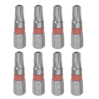 Harfington 8pcs T27 Torx Hex Screwdriver Bit 1/4" Hex Shank Magnetic Power Drill Bits