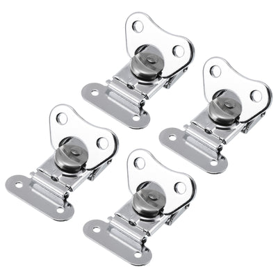 Harfington Uxcell 4Pcs 1.9" x 1.5" Iron Spring Loaded Butterfly Twist Latch for Case Box, Silver