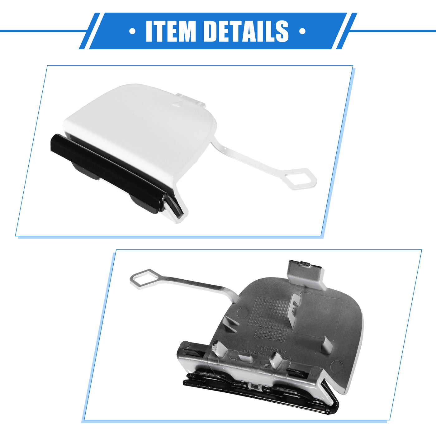 VekAuto Car Tow Hook Eye Hole Cover Cap Compatible for Mercedes-Benz E-Class W213, Durable Plastic White Front Bumper