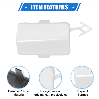 Harfington Car Tow Hook Eye Hole Cover Cap Compatible for Mercedes-Benz R320 2007-2009, Durable Plastic White Rear Bumper