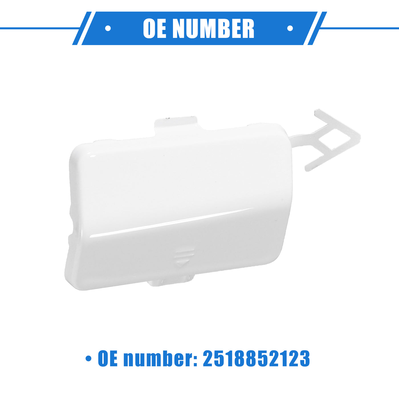 VekAuto Car Tow Hook Eye Hole Cover Cap Compatible for Mercedes-Benz R320 2007-2009, Durable Plastic White Rear Bumper