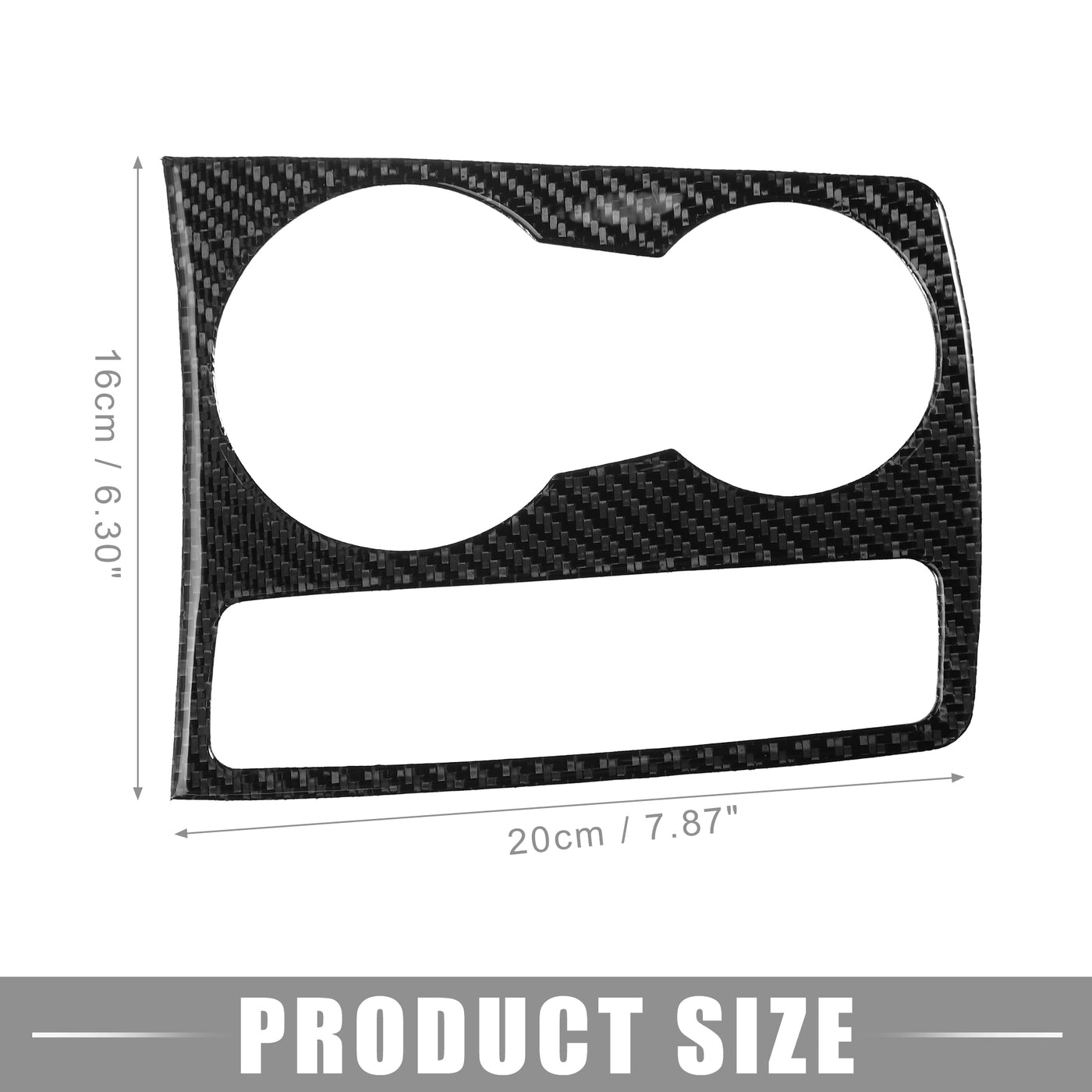 A ABSOPRO Auto Mittelkonsole Aufkleber Wasserbecherhalter Panel Abdeckung für Audi A4 B8 2005-2015, A5 2007-2016