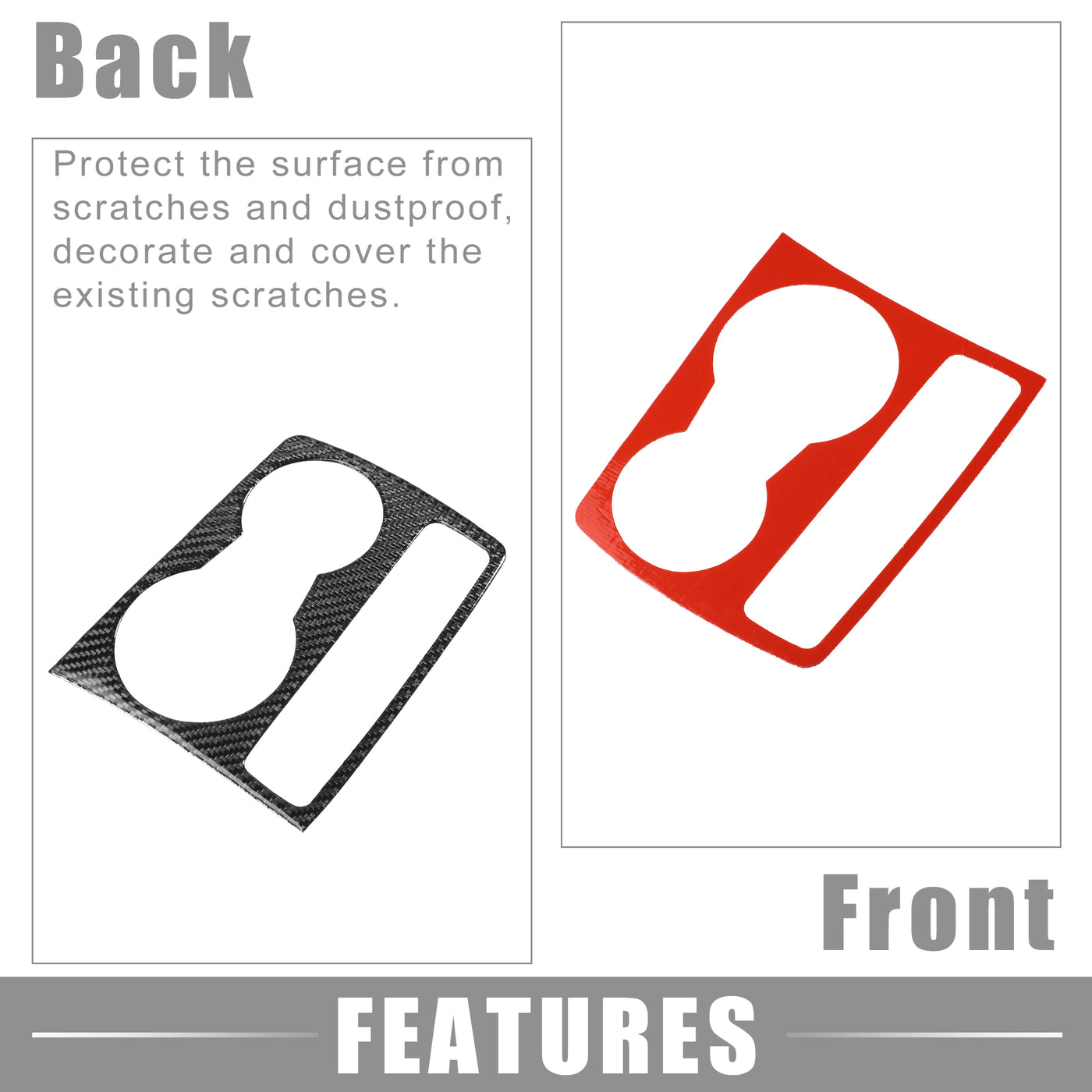 A ABSOPRO Auto Mittelkonsole Aufkleber Wasserbecherhalter Panel Abdeckung für Audi A4 B8 2005-2015, A5 2007-2016