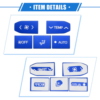 Harfington 5 Stück Auto Rückseite AC Schalter Abdeckung Kompatibel für Toyota Blau