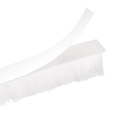 Harfington Uxcell Weather Stripping Brush, 20ft L x 0.3" W x 0.5" H Self-Adhesive Seal Weatherstrip Sweep Brush White for Door Window