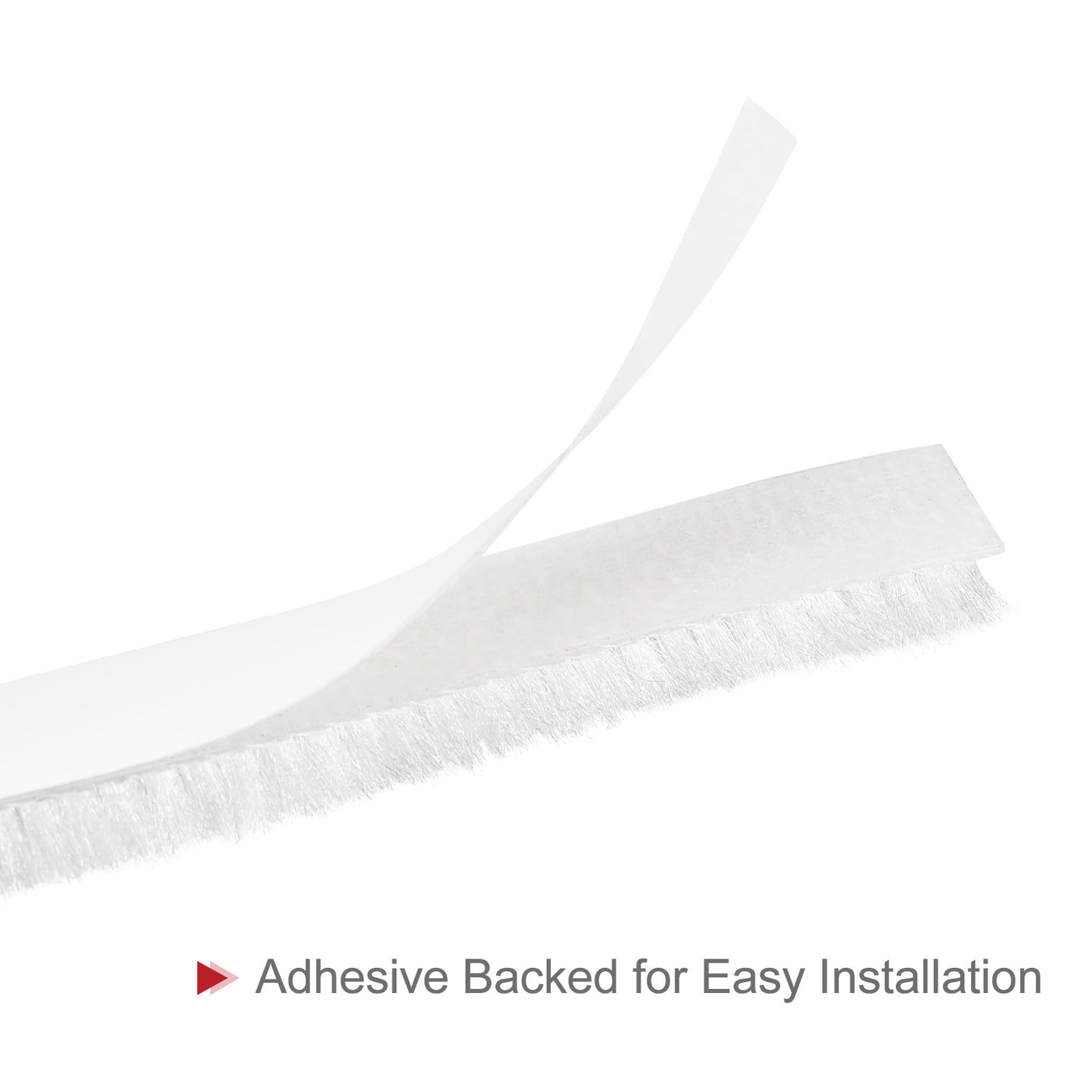 uxcell Uxcell Weather Stripping Brush, 20ft L x 0.28" W x 0.24" H Self-Adhesive Seal Weatherstrip Sweep Brush White for Door Window