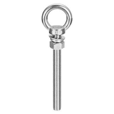 Harfington Uxcell Lifting Eye Bolt, 1 Set M16x150mm Eye Bolt with Nut Washer 304 Stainless Steel