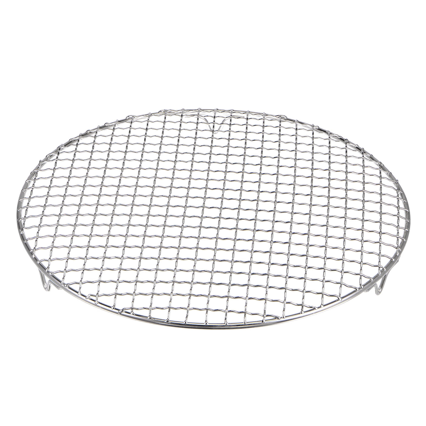 Harfington Round Cooking Rack 12" 201 Stainless Steel Barbecue Grill with 20mm Legs