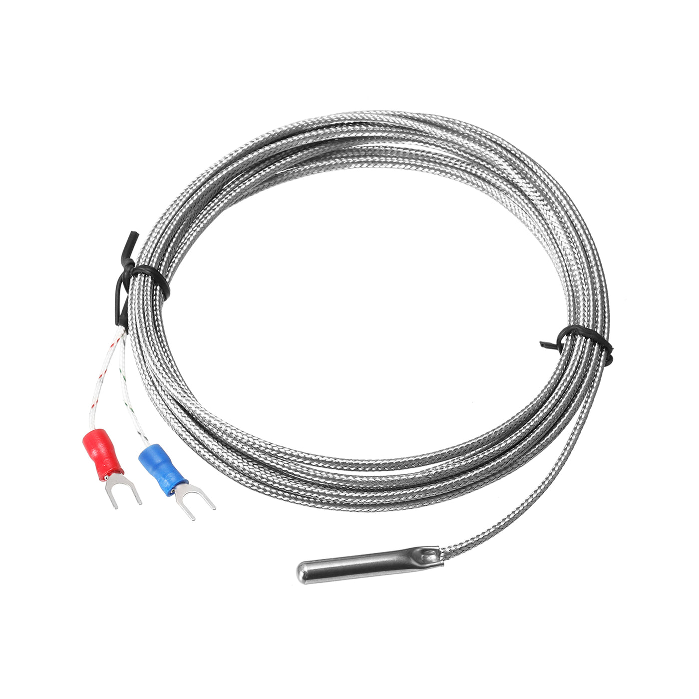 Harfington K Type Thermocouple Temperature Sensor Probe 5x30mm 10ft Wire 0 to 600°C(32 to 1112°F) Stainless Steel